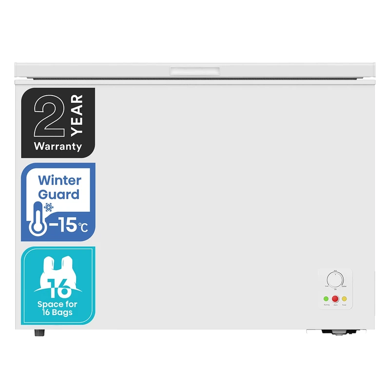 Hisense FC386D4BLF 297Litres Freestanding Chest Freezer, 4 Star Freezer Rating, F Rated in White [Energy Class F]