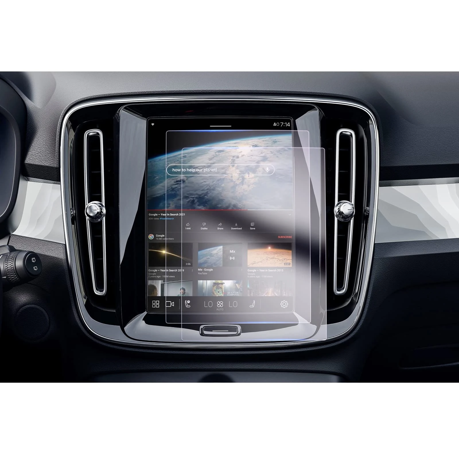 GAFAT [2 Pieces] Compatible with Volvo XC40 XC60 XC90 V60 V90 S90 S60 C40 2017-2024 2025 8.7" Navigation Protective Film, 8.7" V0lvo Sensus Connect Nano Screen Protector, Non-Fragil, 6H Scratching