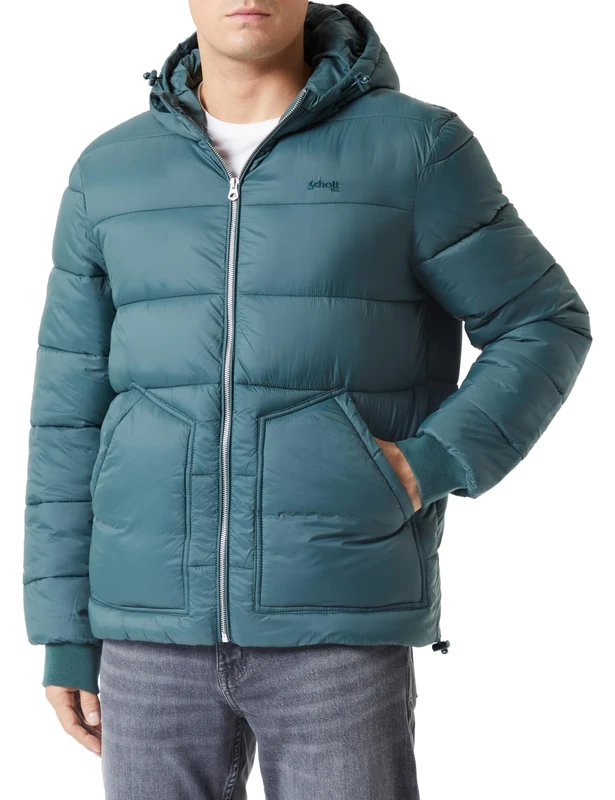 Schott NYC Hawkrs Men's Down Jacket, Forest, S