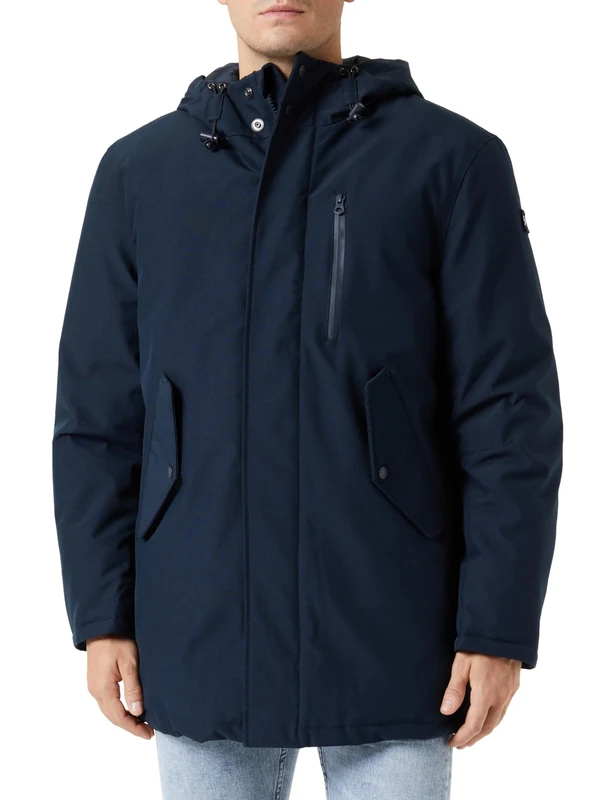 Schott NYC Men's M532 Parka, Navy Blue, XXL