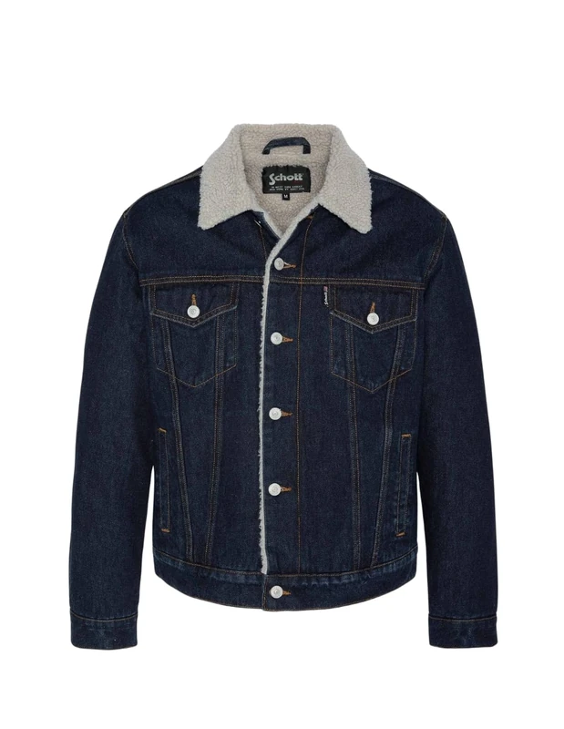 Schott NYC Men's Trucksherpa Jacket, Raw, S