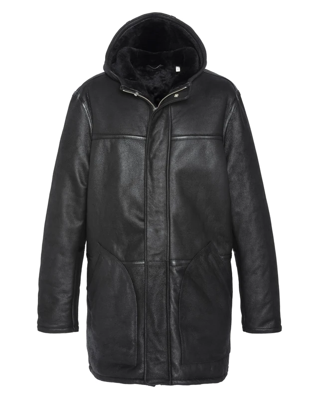 Schott NYC Lccoloradoh Men's Long Coat, Black, L