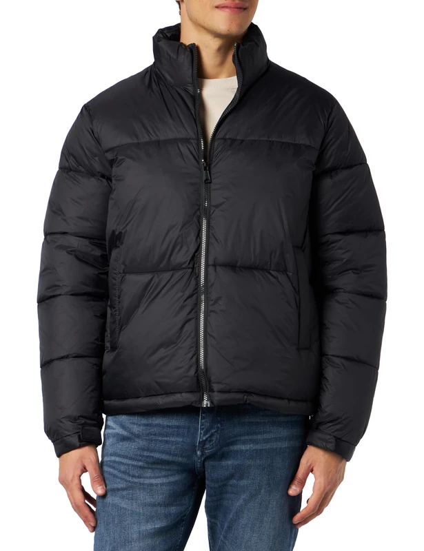 Schott NYC Men's Starkrs Puffer Jacket, Black, XXL