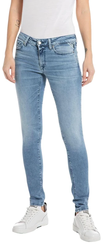 REPLAY Women's WH689 New Luz 573 Clouds Jeans, 010, 27W / 30L