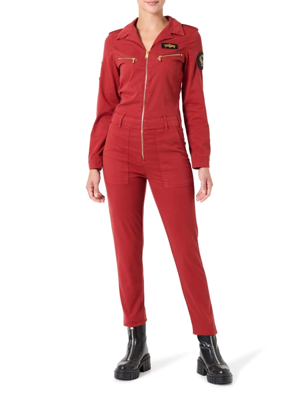 Schott NYC Women's Trjump21w Jumpsuit, Terracotta, L