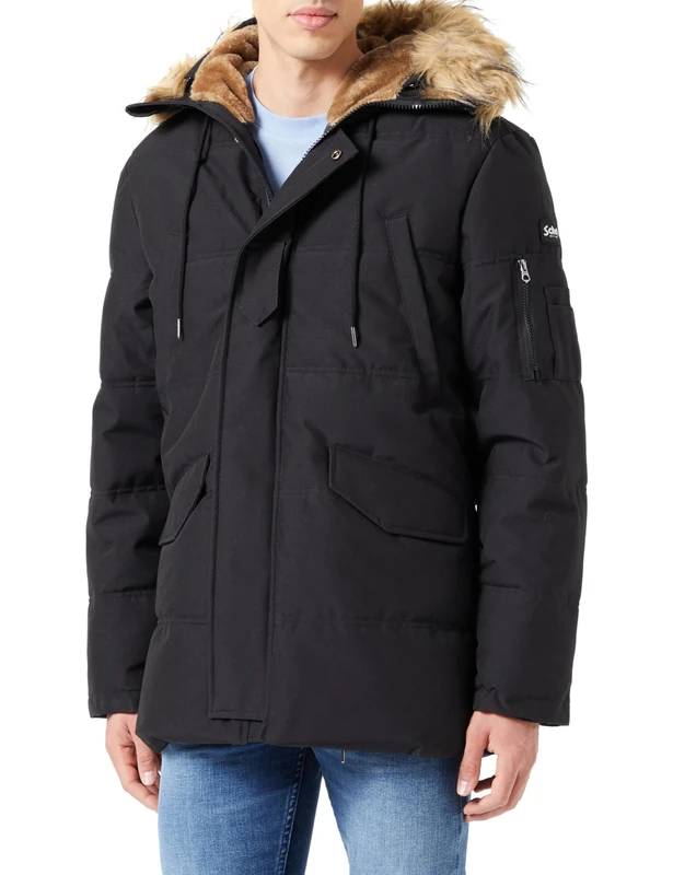 Schott NYC Men's Snorkman Jacket, Black, XXL