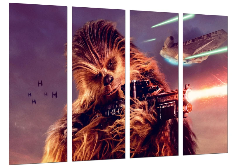 Cuadros Camara Modern Photographic Character Movie Picture, Han Solo: A Story of Star Wars, Chewbacca, 131 x 62 cm, Ref 27240