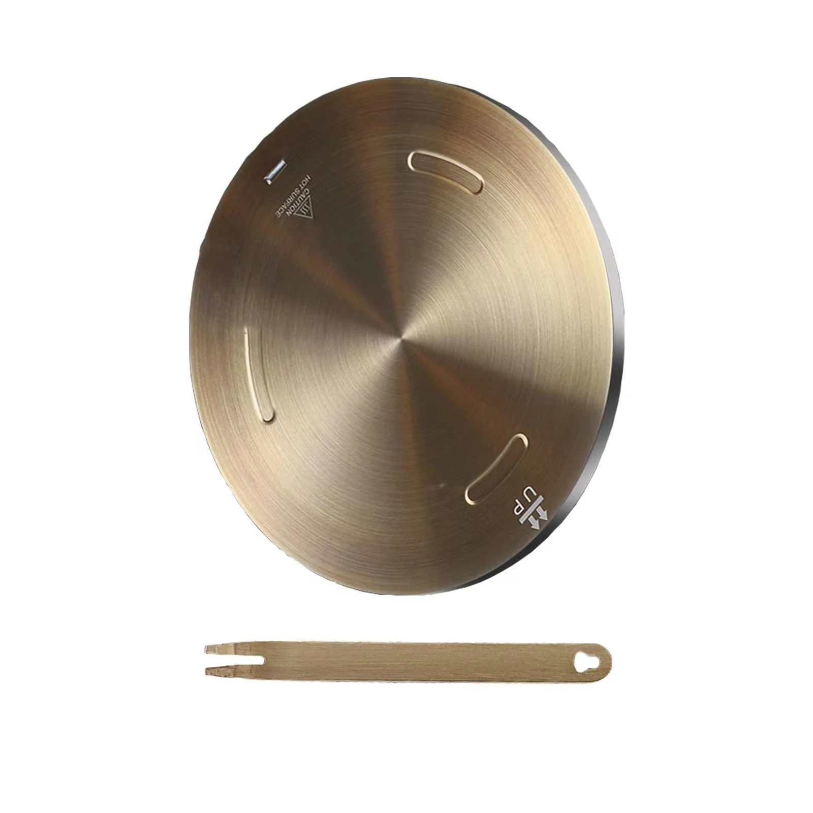 28cm Heat Diffuser Plate, Grouarty Stainless Steel Cooking Induction Adapter Simmer Plate for Electric Gas Glass Cooktop Hob Ring, Induction Cooktop Converter Plate With Handle