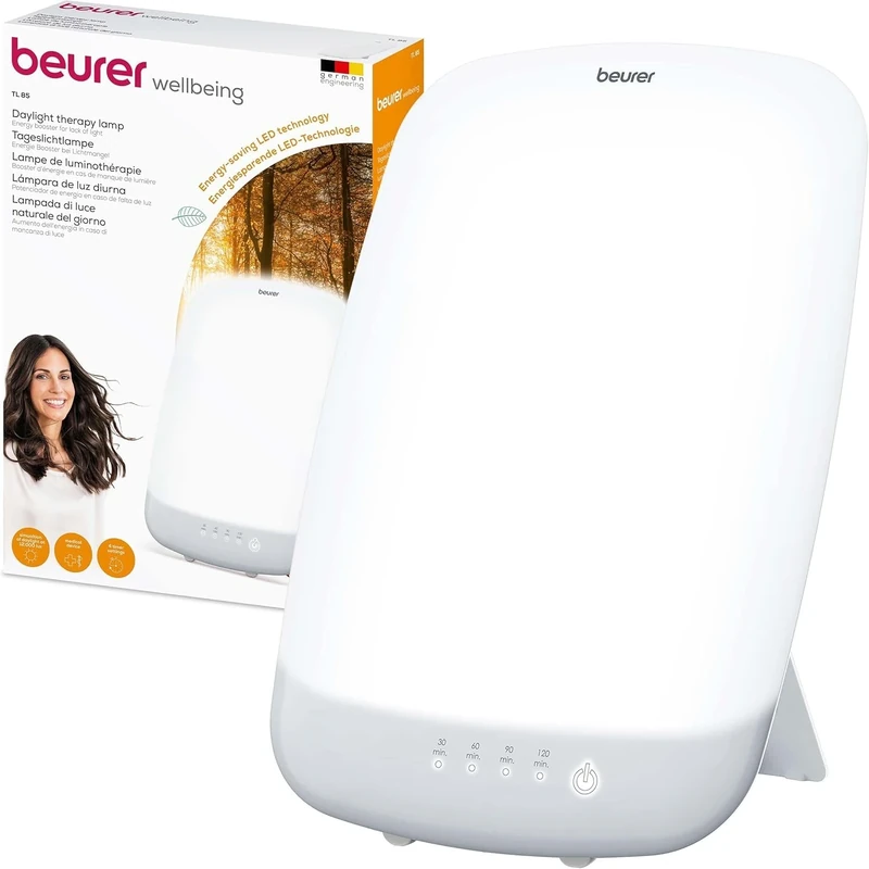 Beurer TL 85 SAD Lamp, Simulation of Daylight, 13,000 Lux Light Intensity, Medical Device, For Use with Light Deficiency Symptoms with Timer