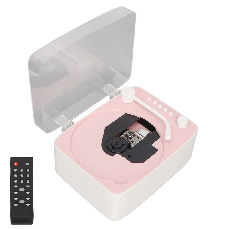 Portable Bluetooth CD Player, Vintage CD Player Built in HiFi Sound Speaker, Supports AUX USB CD Music Player with Remote Control