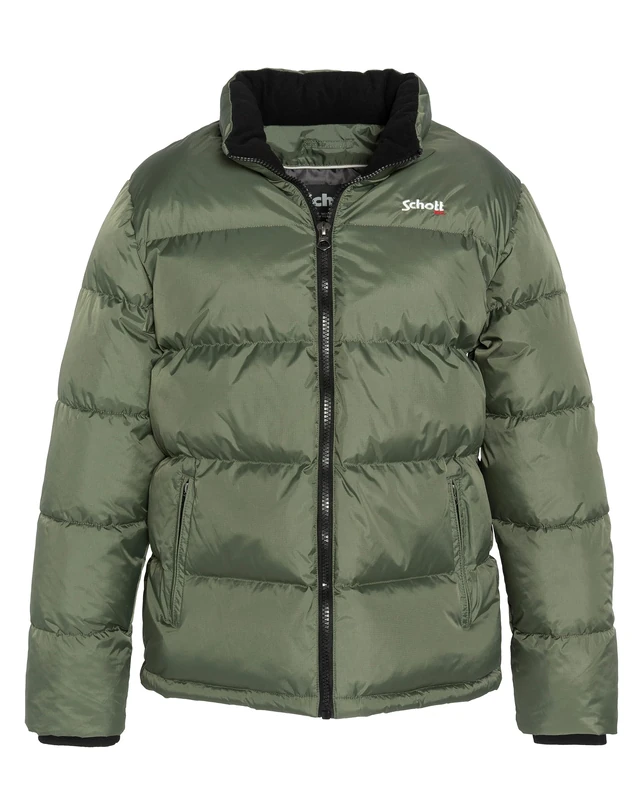 Schott NYC Idaho Puffer Jacket, Sage Khaki, XS