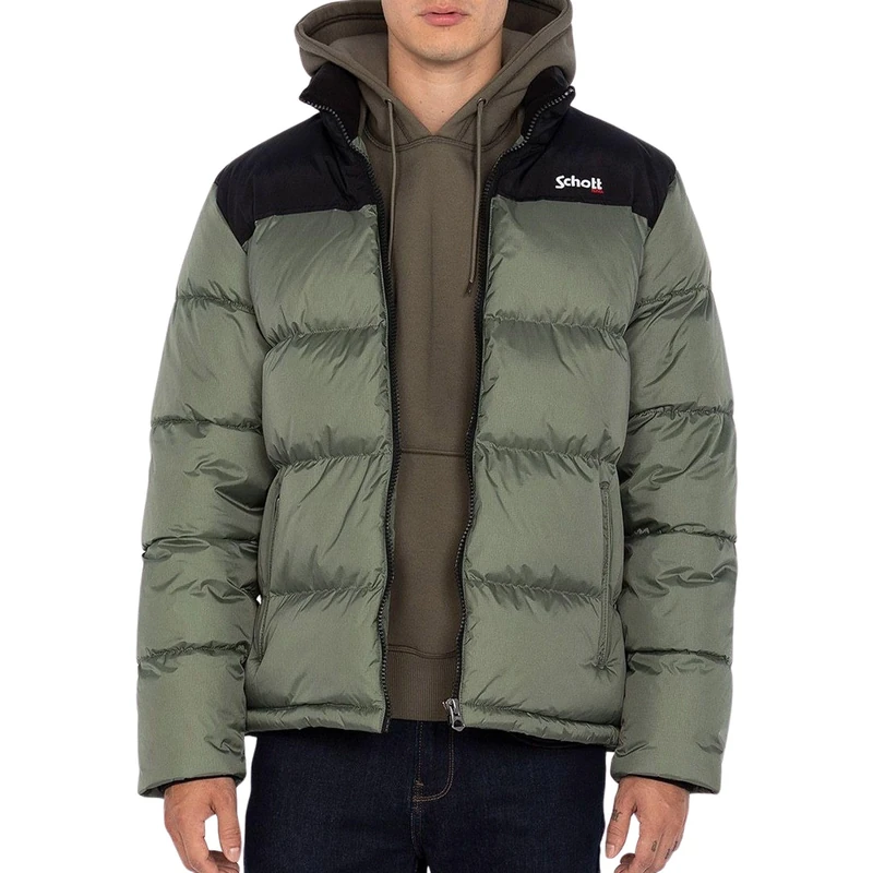 Schott NYC Unisex UTAH2 Puffy Jacket - Sage Khaki