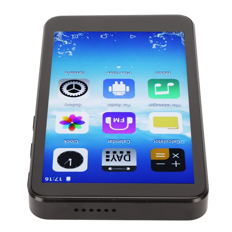 WiFi Mp4 Player, Ai Mp4 Player Smart Bluetooth 5.0 Voice Control 3.97 Inch Stable Noise Reduction for Work (English, Quad Core 128GB)