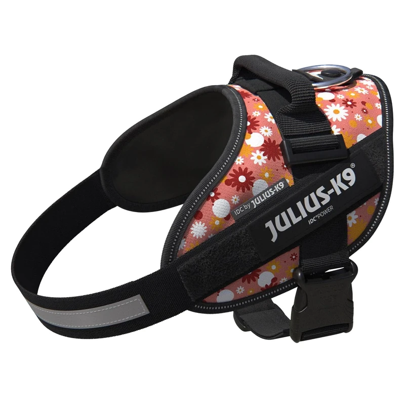 JULIUS-K9 IDC Powerharness, Size: XL/2, Pink Flowers