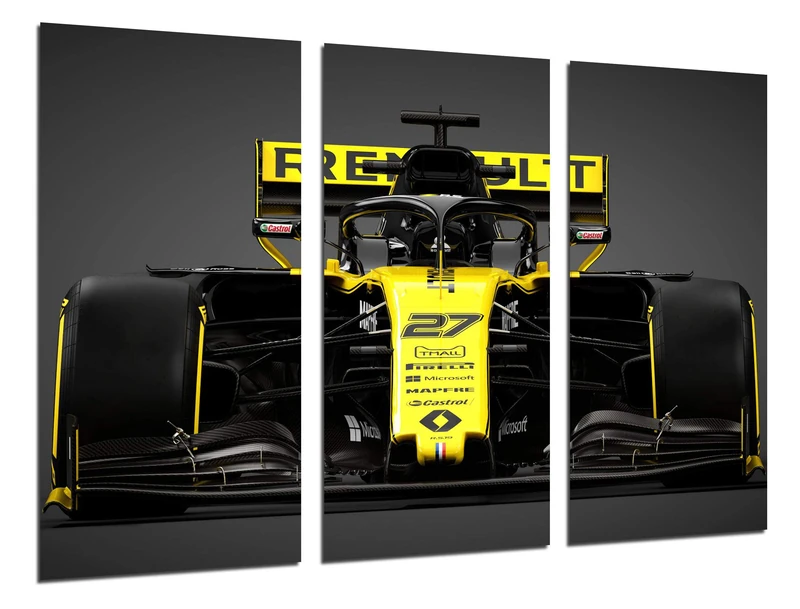 Cuadros Camara Modern Photographic Car Formula 1, Renault F1 RS19, Renault F1 2019, Daniel Ricciardo, Nico Hulkenberg, 97 x 62 cm, Ref 27289