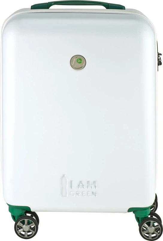 Princess Traveller Atlantic I AM Green Collection Suitcase, White, Koffersatz, Hard Shell Trolley with Swivel castors