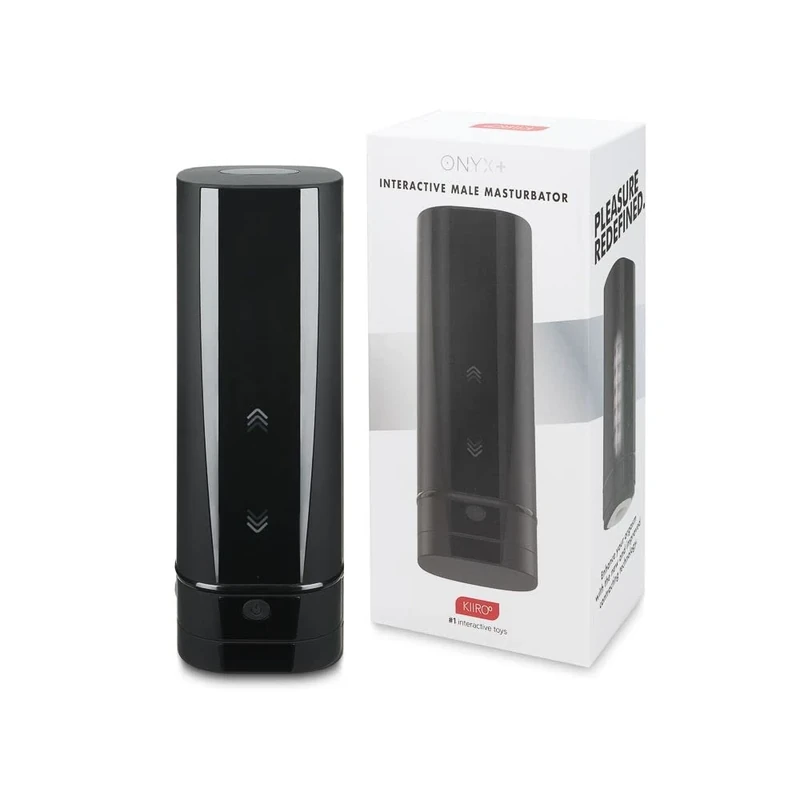 Kiiroo Onyx+ Automatic Male Masturbator in Male Sex Toys - Automatic Mens Sex Toys and Masturbators from Kiiroo That Move with The Video You’re Watching Making The Perfect Sex Toys for Men Black