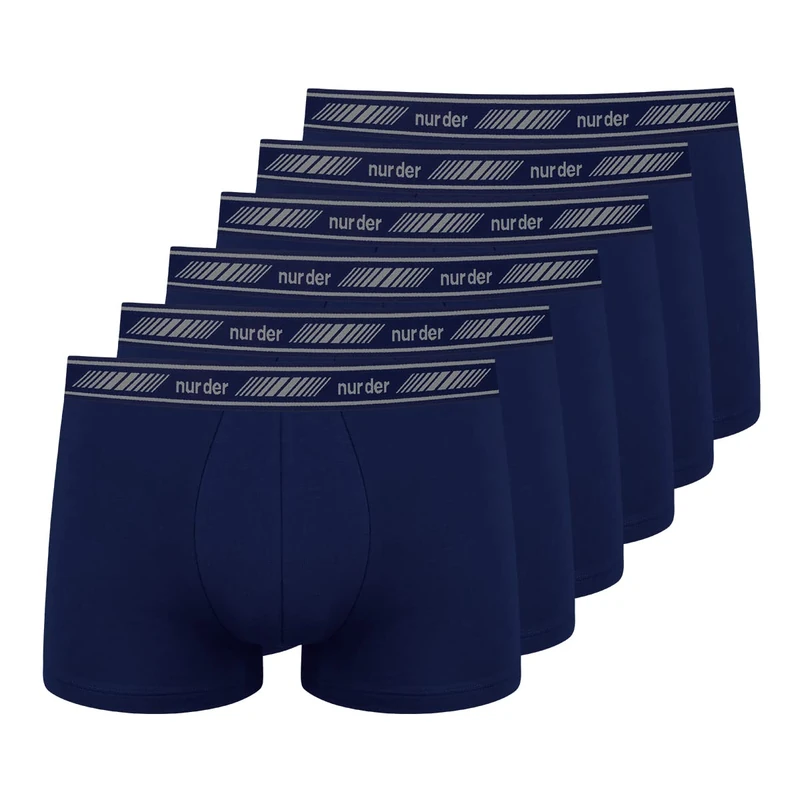 Nur Der Men's Boxer 6er Pack Cotton 3D-Flex Boxer Shorts, marine,