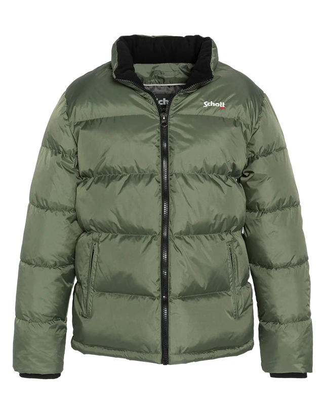 Schott NYC Idaho Puffer Jacket, Sage Khaki, S