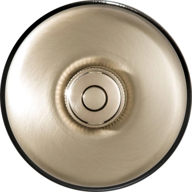 Fontini - Black Porcelain Pusher with Satin Gold Carcass - Shiny Gold knob Dimbler - Image 1