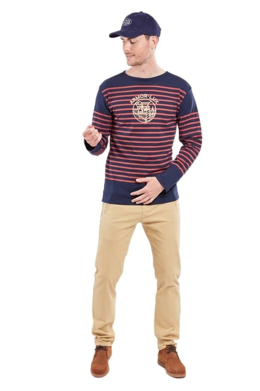 Armor Lux Sailor with Screen Print, Marine Deep/Tandoori H23, XL