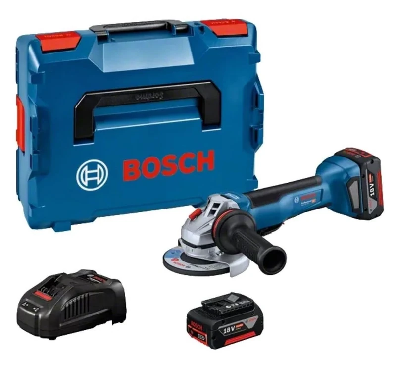 Bosch Professional GWS 18V-10P Cordless Grinder (2 x 5.0 Ah, 125 mm)