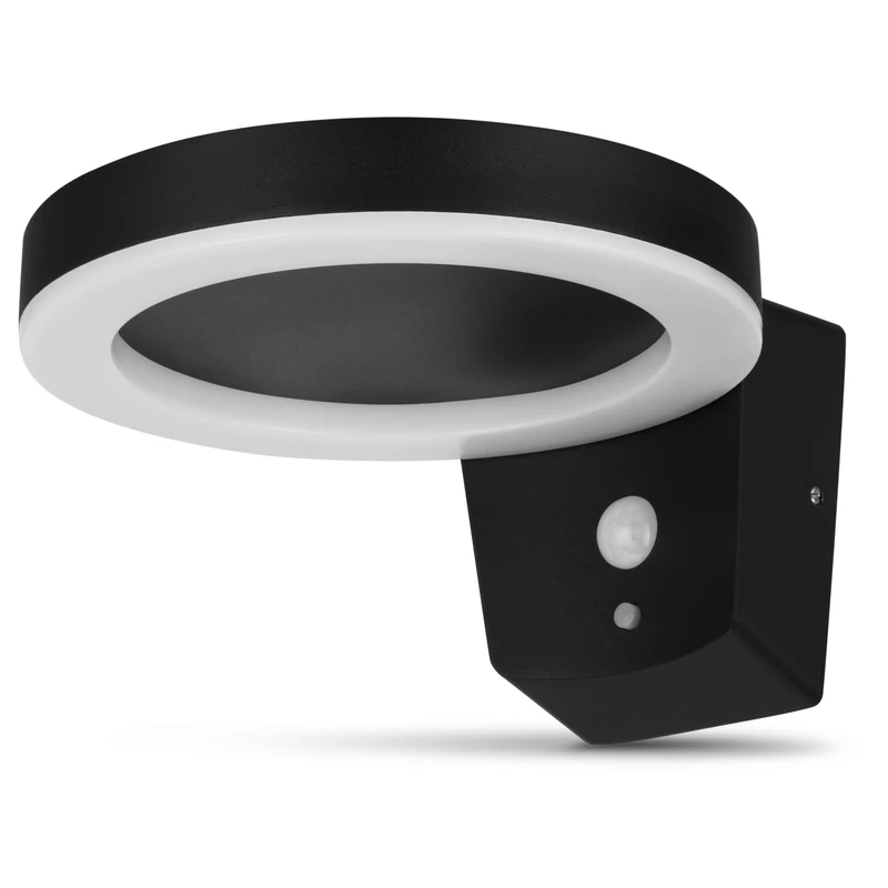 REV Solar Lamp for Outdoor Use, Round Aluminium Housing, Motion Sensor & Twilight Sensor 8 m/100°, 270 lm, 4000 K, IP44, Li-ion Battery 2200 mAh Replaceable