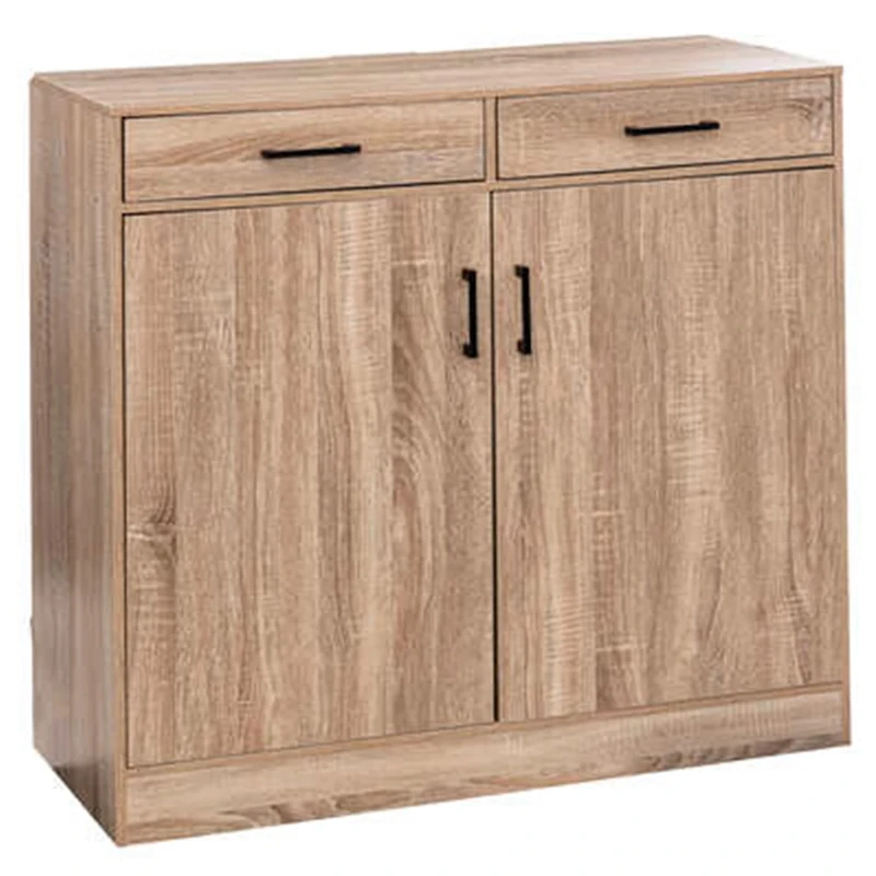 FIVE Cabinet with Doors, 4 Shelves and 2 Drawers, Beige, 90x90x35 - Image 1
