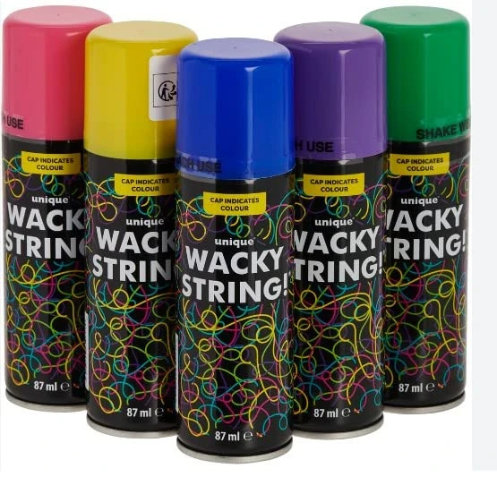 Temporary Hair Color Spray Wash Out Washable Party Fancy Dress Up Accessories Party Halloween Hairspray 133ml (Wacky String, 1)