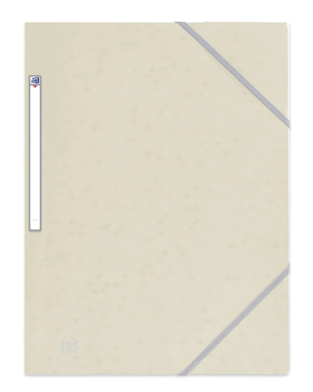 OXFORD Pack of 50 Top File Folders with 3 Flaps + A4 with Elastic Card Cover Beige