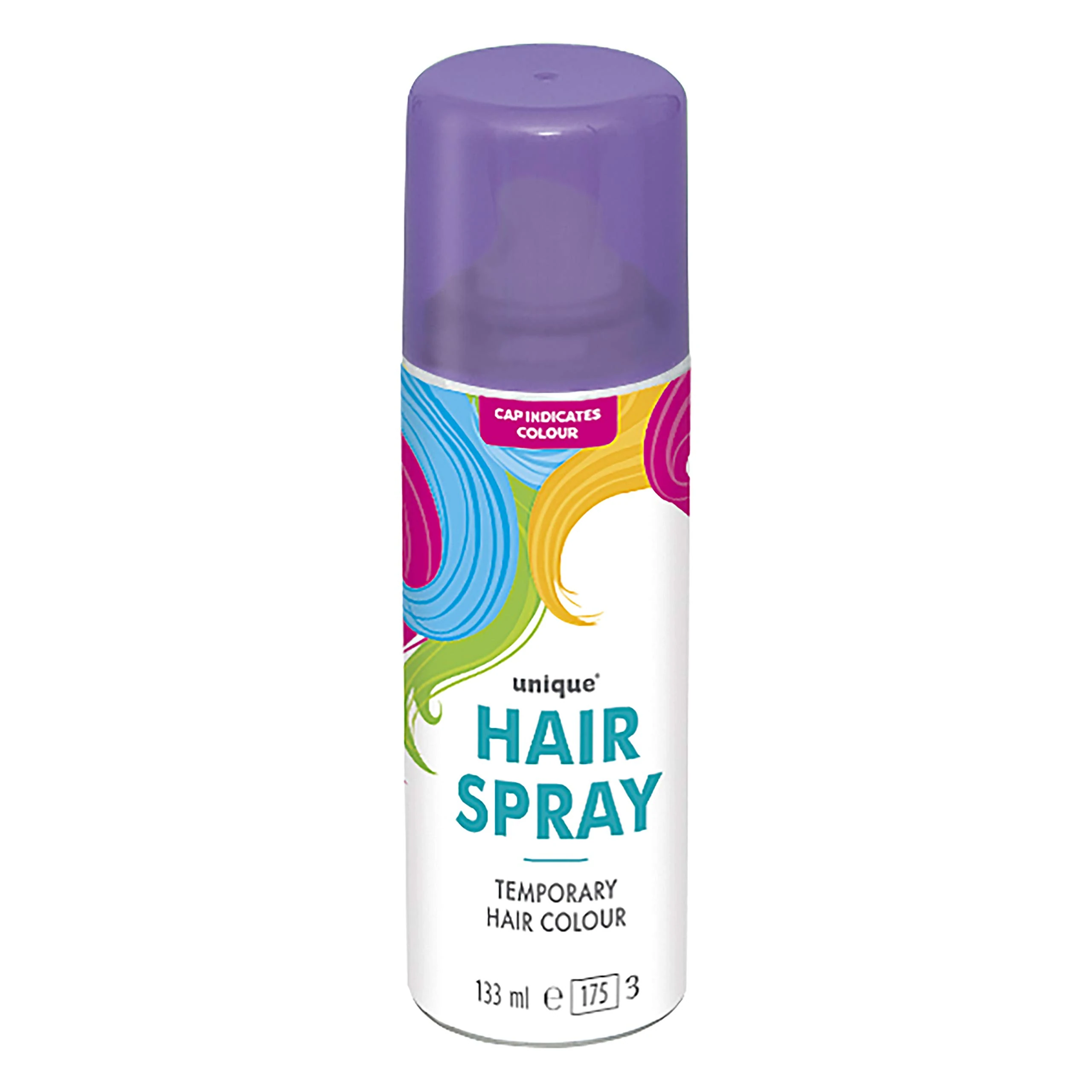 Temporary Hair Color Spray Wash Out Washable Party Fancy Dress Up Accessories Party Halloween Hairspray 133ml (Purple HairSpray, 1)