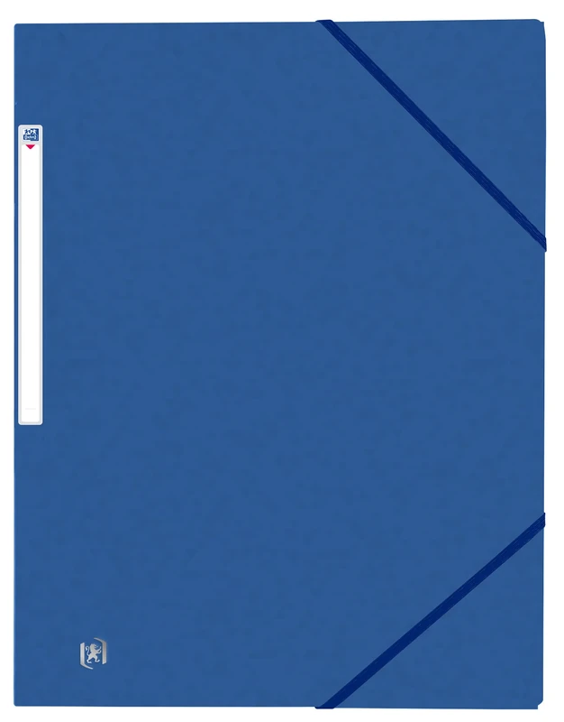 OXFORD Pack of 50 3 Flap Top File + A4 Elasticated Cover for Cards Blue