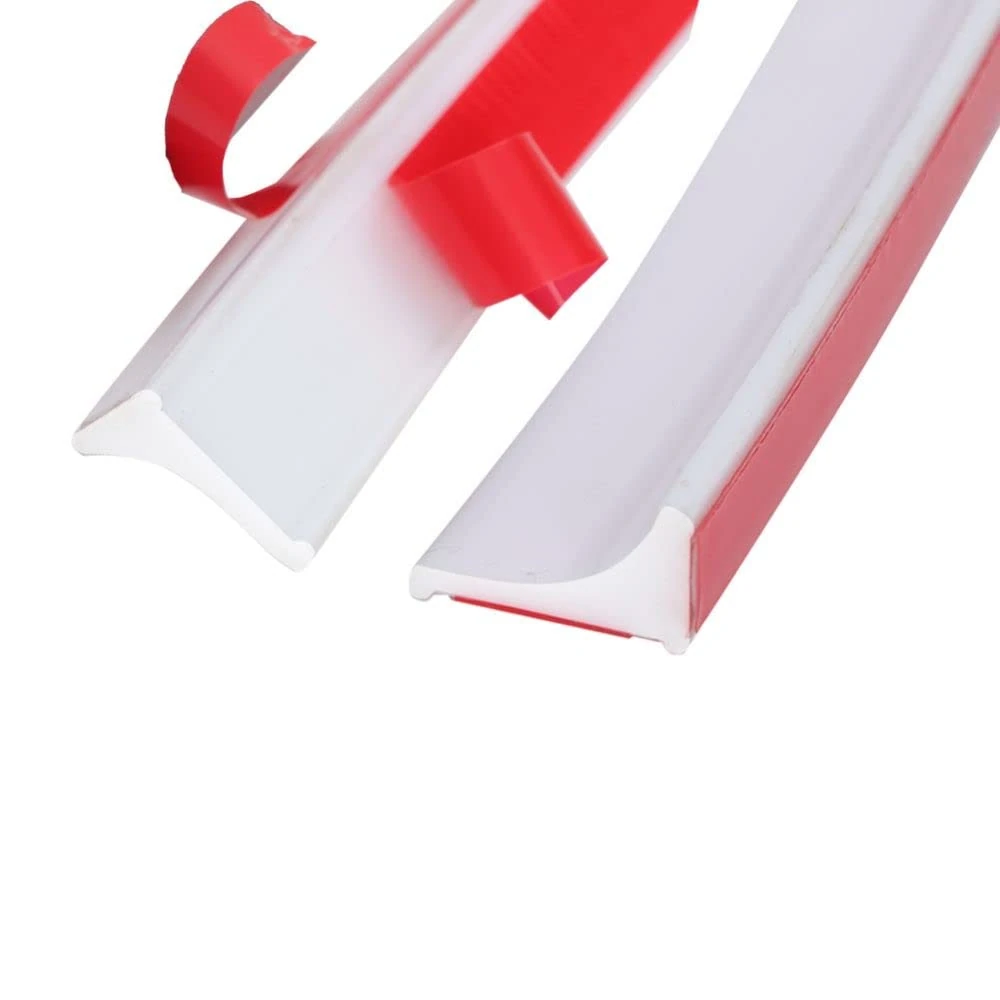3 Meters Silicone Shower Seal Strip,Bath Edging Sealing,Floor Threshold Water Barrier for Wet Room,Tile Edge Caulk Trim for Bathroom Bathtub,Countertop,Kitchen(20mmx12mm,Two Adhesive Backing)