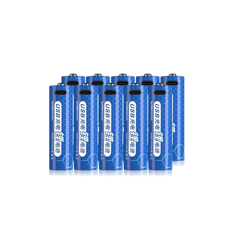 No.5 Rechargeable Lithium Battery 1.5V Constant Voltage High Capacity Fast Charging No.5 Charger Can Charge No.5 ( Color : Ten )