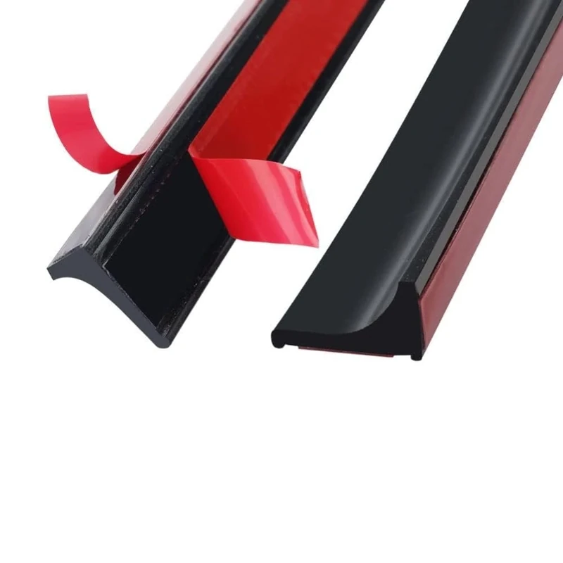 4M Black Silicone Shower Seal Strip,Bath Edging Sealing,Floor Threshold Water Barrier for Wet Room,Tile Edge Caulk Trim for Bathroom Bathtub,Countertop,Kitchen(20mmx12mm,Two Adhesive Backing)