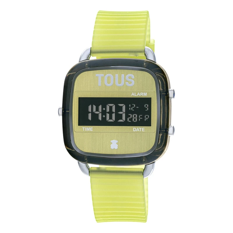 TOUS Watches d-Logo Womens Digital Quartz Watch with Silicone Bracelet 200351057
