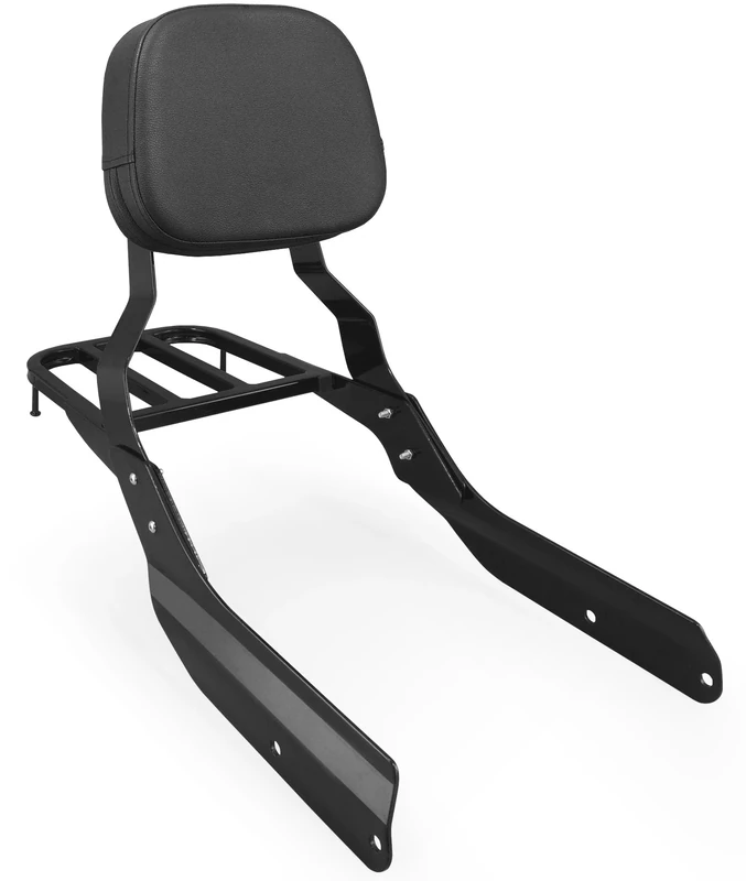 Backrest Sissy Bar Passenger Luggage Rack Pad Fits for Honda VTX 1300/1800 N/R/S Models 2003-2006/2002-2008 N/R/S Gloss Black Finished