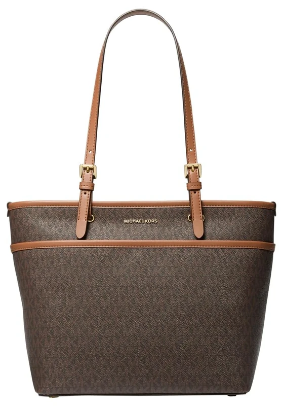 Michael Kors Winston Medium Top Zip Pocket Tote Bag, Brown/Acorn, One Size