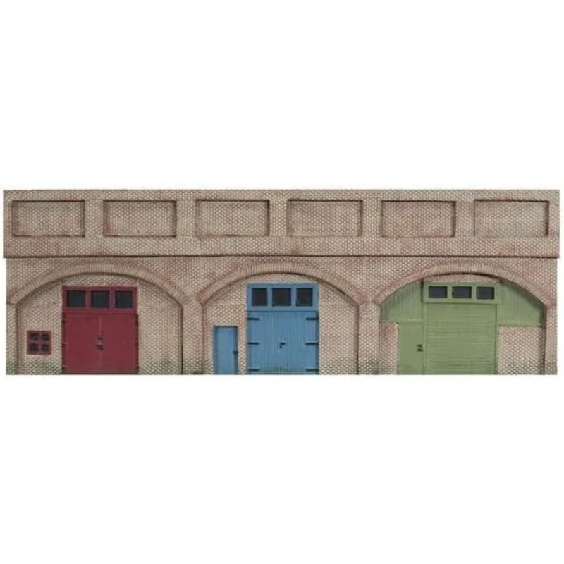 Hornby R7367 OO Gauge Low Relief Red Brick Viaducts x 2 - Model Railway Accessories, Miniature Diorama Scenery for Hornby Train Sets - Lifelike Building Models - Scale 1:76
