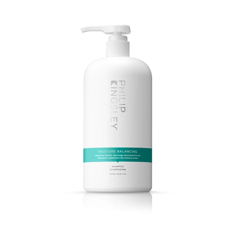 Philip Kingsley | Moisture Balancing Combination Shampoo | Hydrating for Dry and/or Oily Hair | Anti-Frizz, Anti-Oxidant Shampoo that Hydrates and Adds Shine | 1000ml
