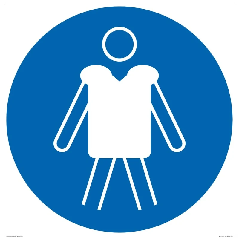 Mandatory: Wear personal flotation devices Sign - 600x600mm - S60
