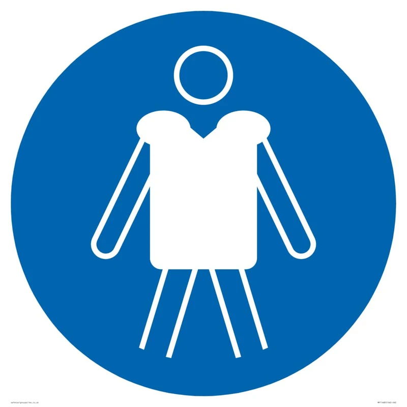 Mandatory: Wear personal flotation devices Sign - 600x600mm - S60