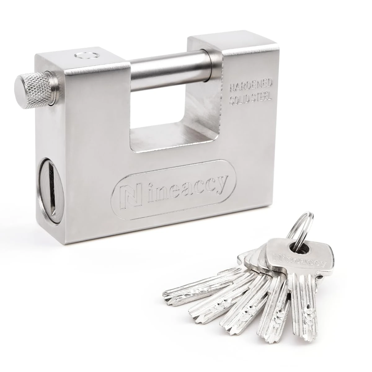 Nineaccy 5 Keys Super Heavy Duty Padlock Lock for Garage Warehouse Shipping Container