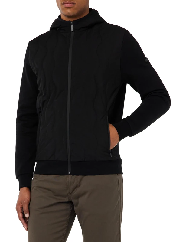 bugatti Men's 8750-45180 Sweat Jacket, Black-290, XL