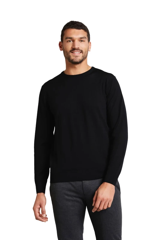 bugatti Men's 7400-95530 Crew Neck Jumper, Black-290, 3XL