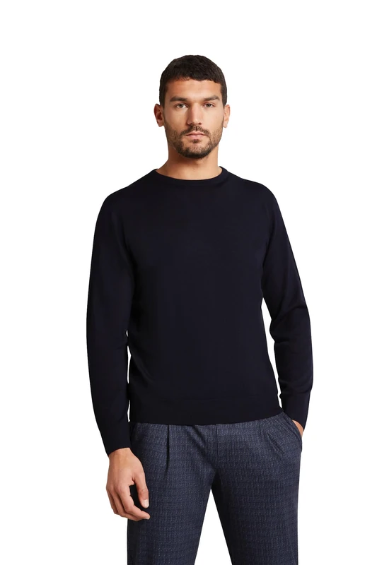 bugatti Men's Crew Neck Jumper, Marine-390, L