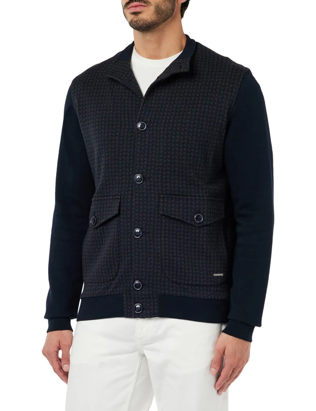 bugatti Men's 8750-45063 Sweat Jacket, Brown-80, M