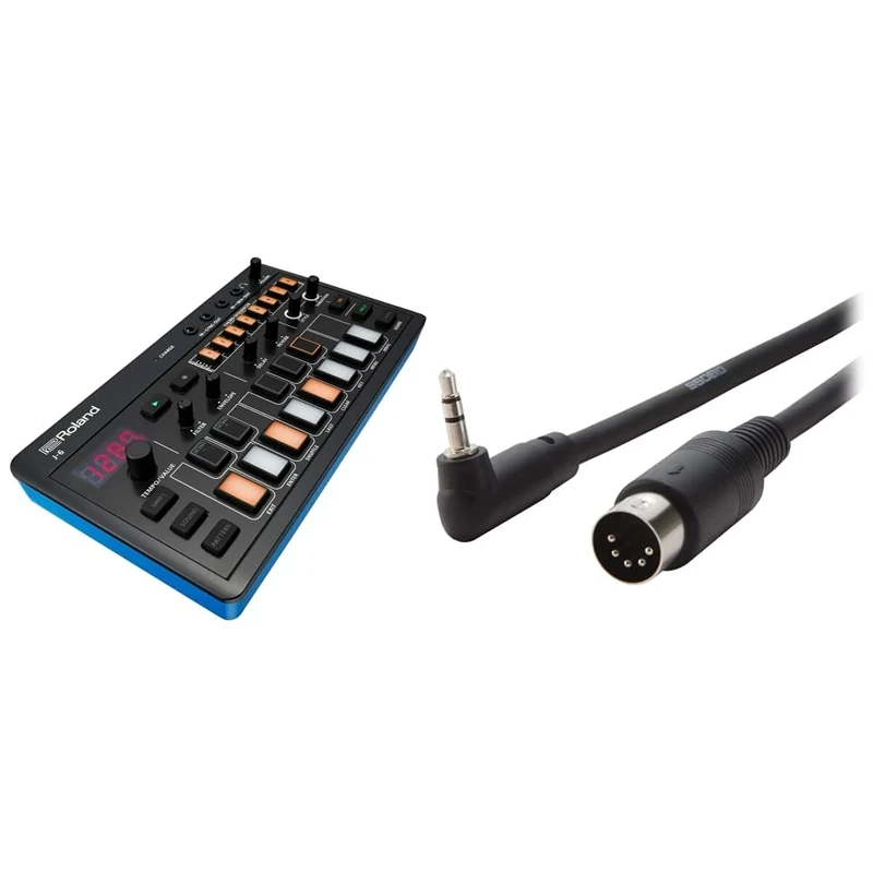 ROLAND AIRA Compact J-6 CHORD SYNTH | JUNO-60 Synth Engine & Presets | Chord Sequencer | Effects & BOSS Bmidi-5-35 3.5 Mm Stereo Jack/Midi