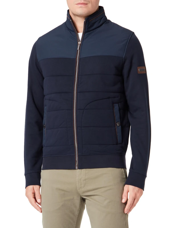 bugatti Men's 8750-45066 Sweat Jacket, Marine-390, XL