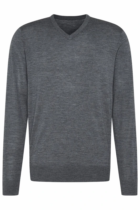 bugatti Men's V-Neck Jumper, Dark grey-260, M - Image 1